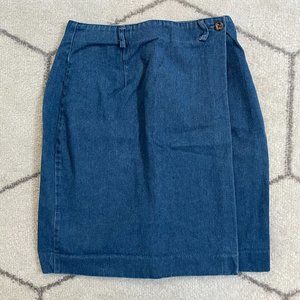 Vintage Talbots Blue Denim Mini Skirt